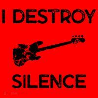 Funny Bass Guitar I Destroy Silence Santa Hat thumb 1