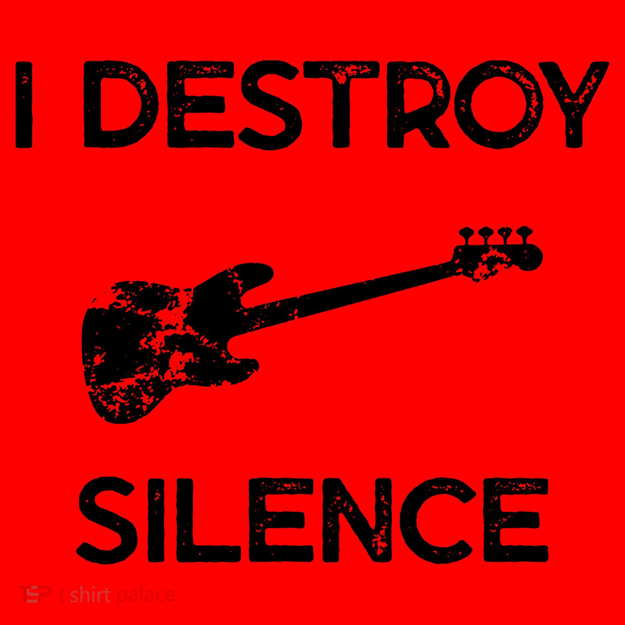Funny Bass Guitar I Destroy Silence Santa Hat
