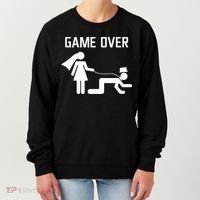 Funny Bride Groom Wedding Bachelor Bachelorette Party Women's Sweatshirt thumb 0
