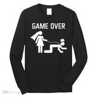 Funny Bride Groom Wedding Bachelor Bachelorette Party Long Sleeve Shirt thumb 0