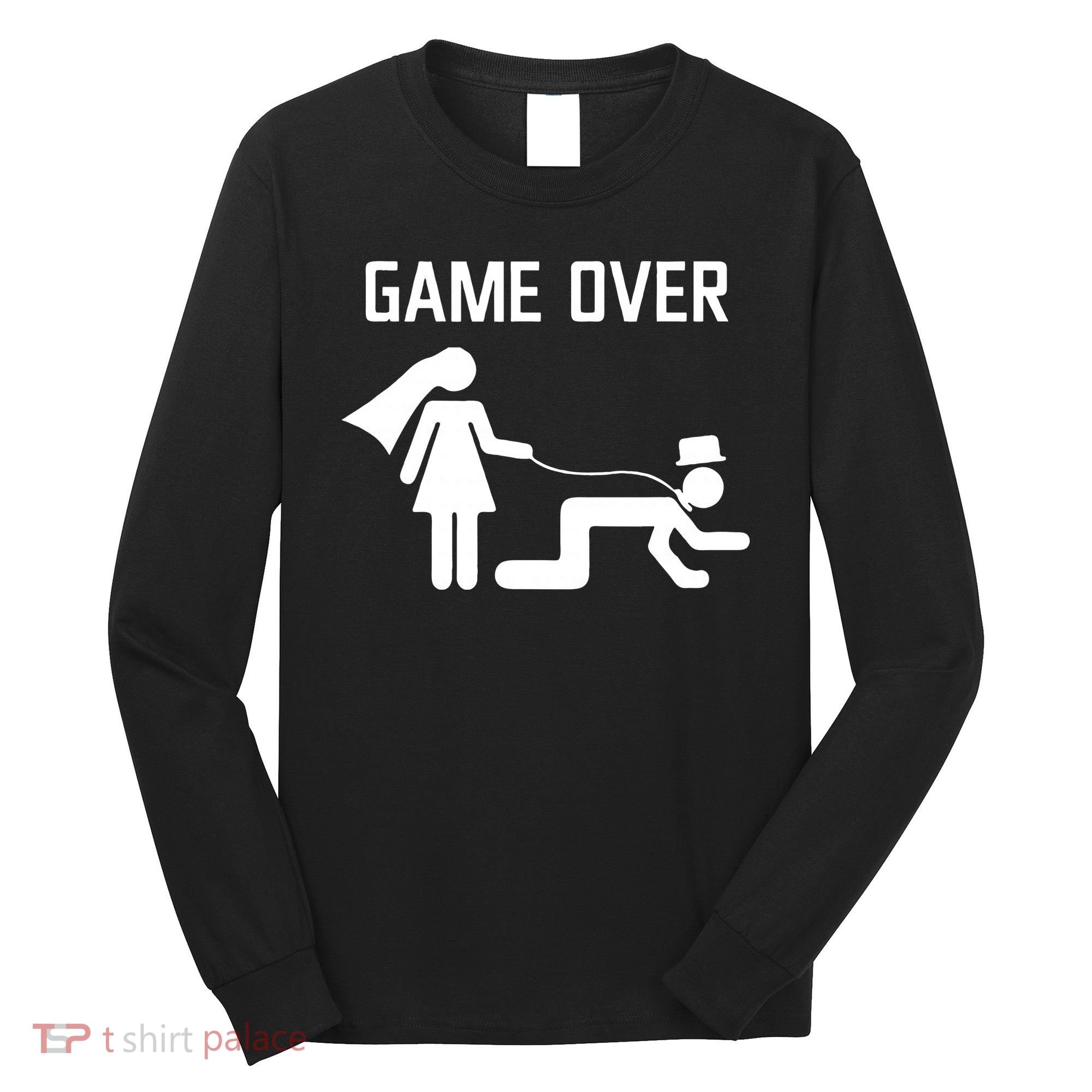 Funny Bride Groom Wedding Bachelor Bachelorette Party Long Sleeve Shirt