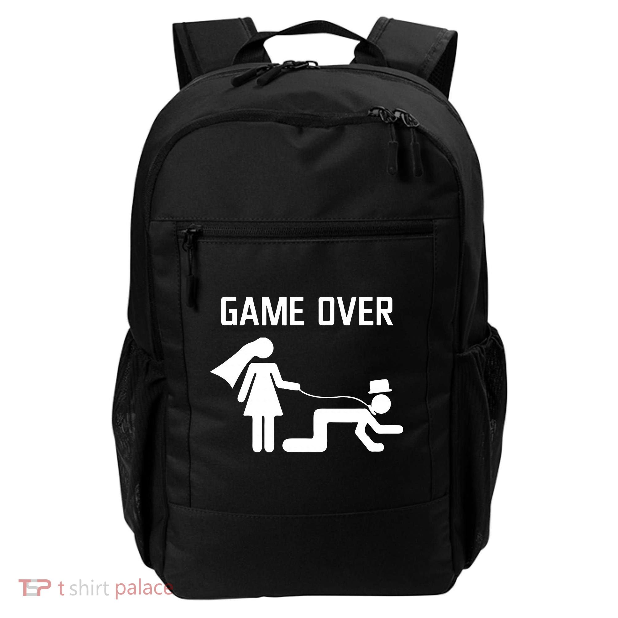 Funny Bride Groom Wedding Bachelor Bachelorette Party Backpack