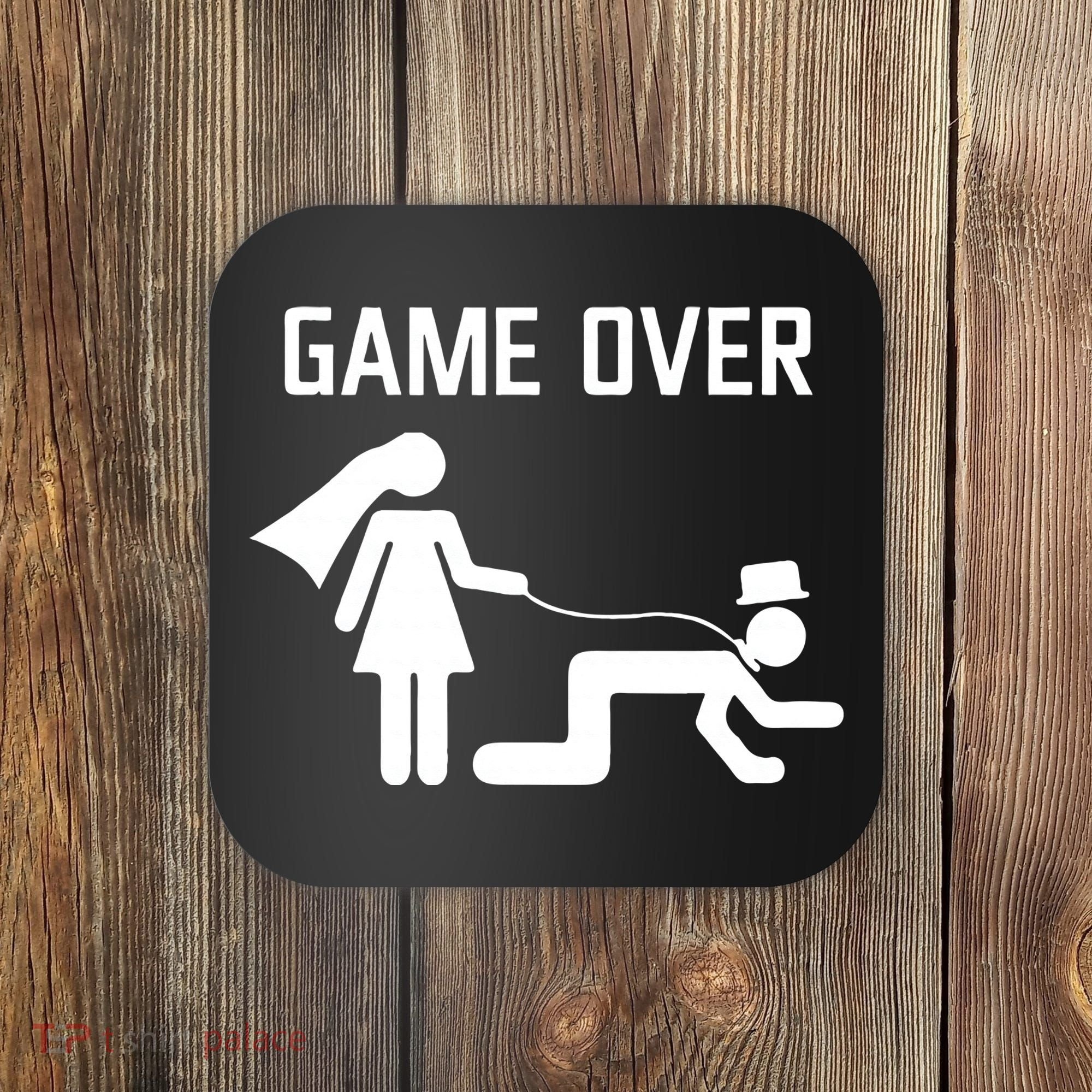 Funny Bride Groom Wedding Bachelor Bachelorette Party Coaster