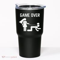 Funny Bride Groom Wedding Bachelor Bachelorette Party Tumbler thumb 0