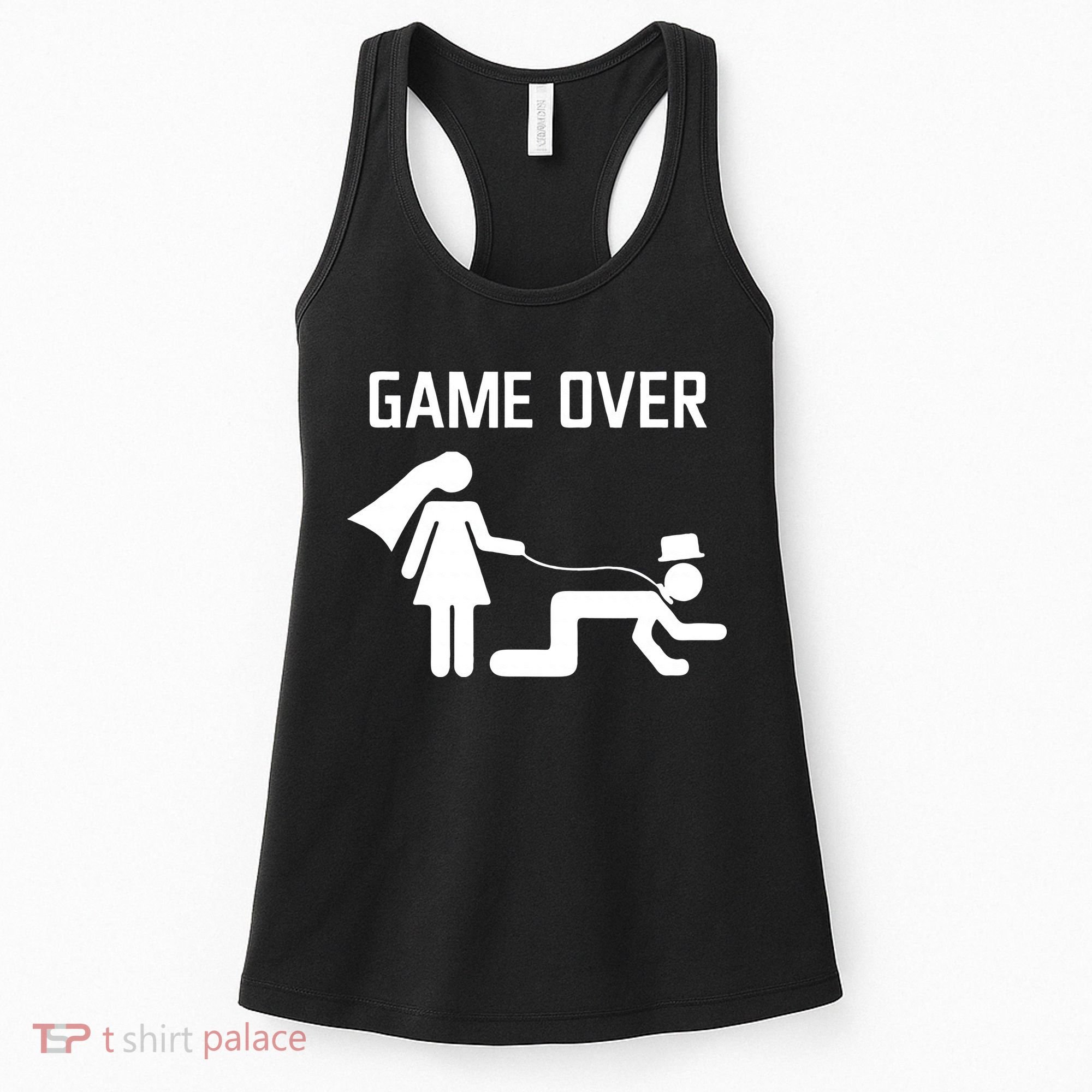 Funny Bride Groom Wedding Bachelor Bachelorette Party Women's Tank Top