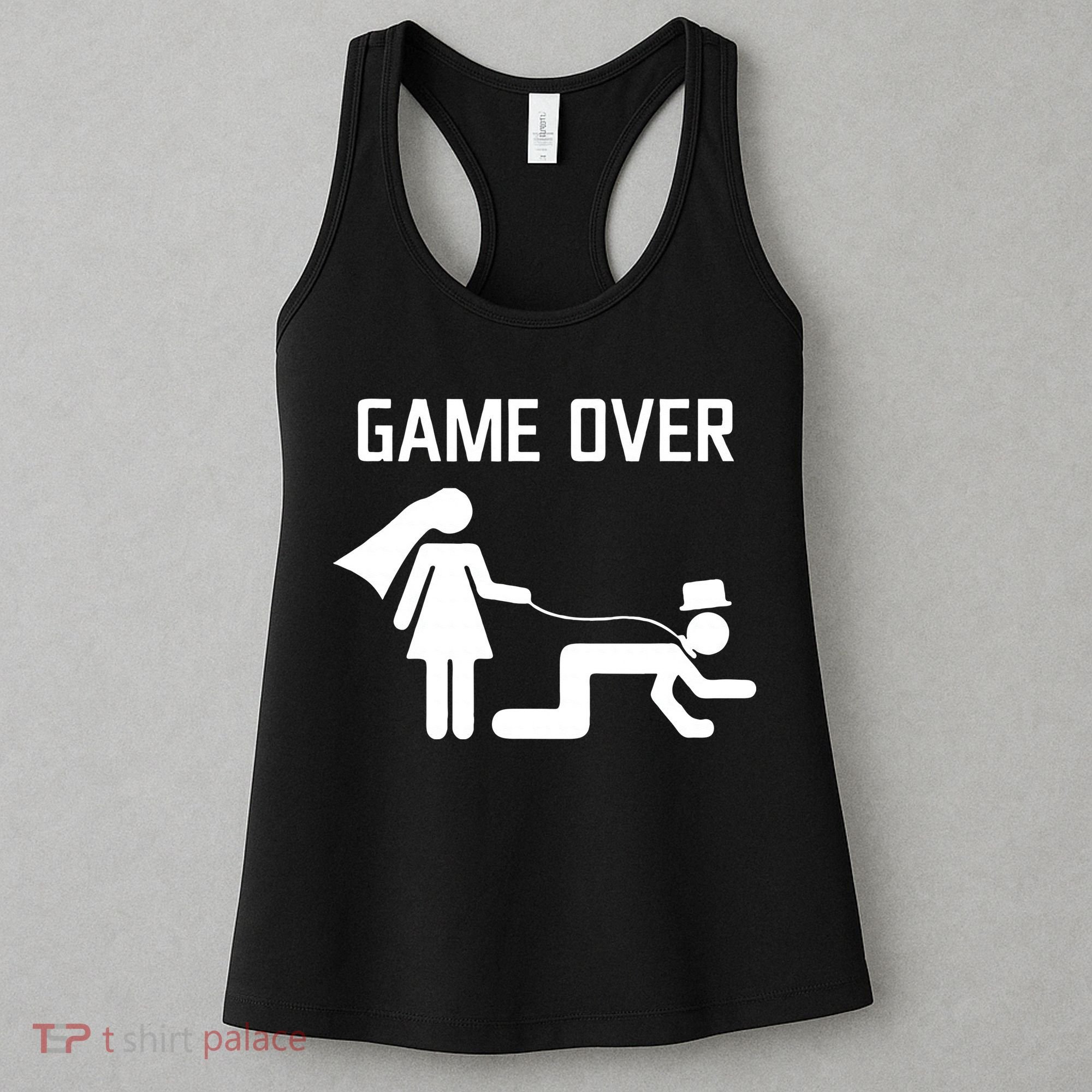 Funny Bride Groom Wedding Bachelor Bachelorette Party Women's Tank Top