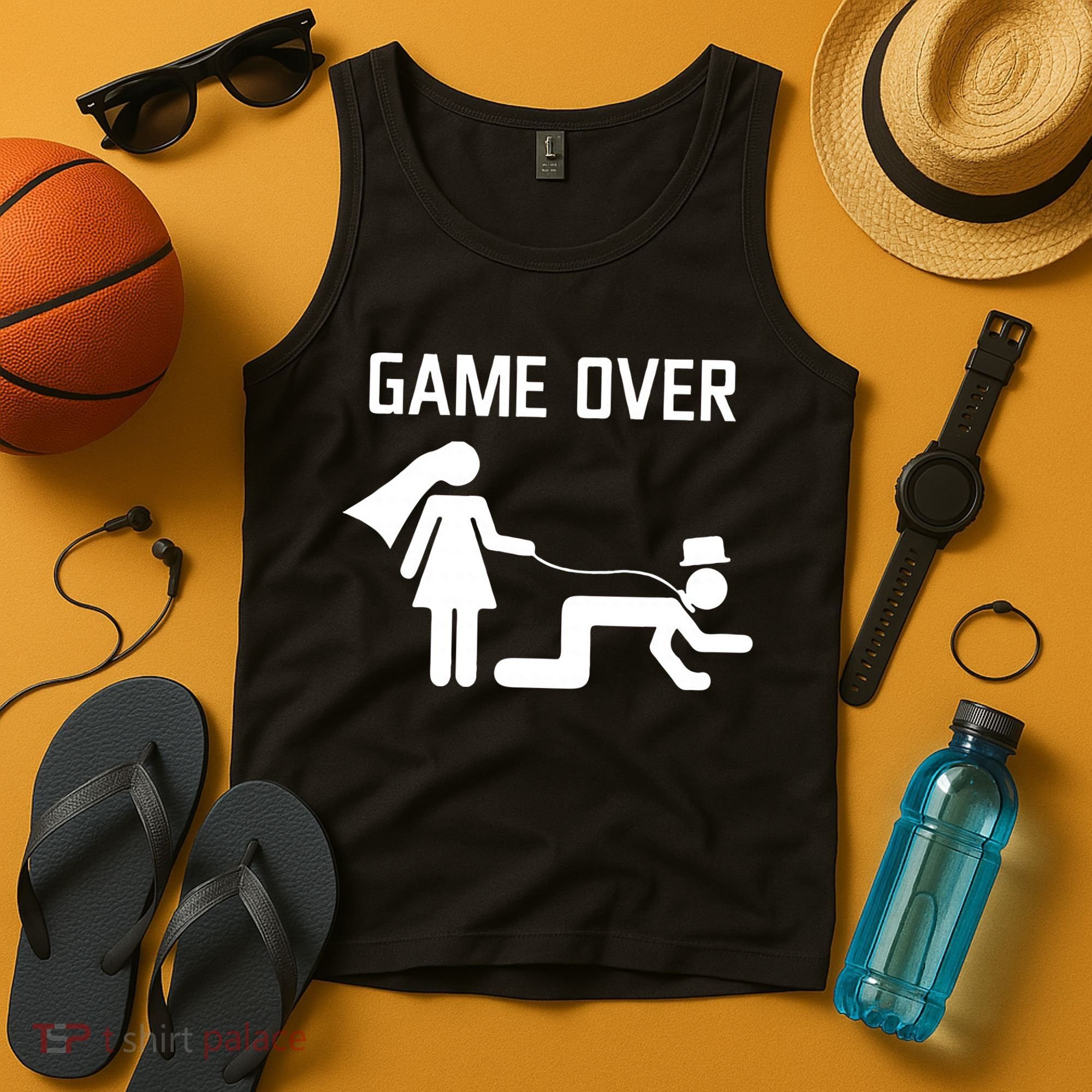 Funny Bride Groom Wedding Bachelor Bachelorette Party Tank Top