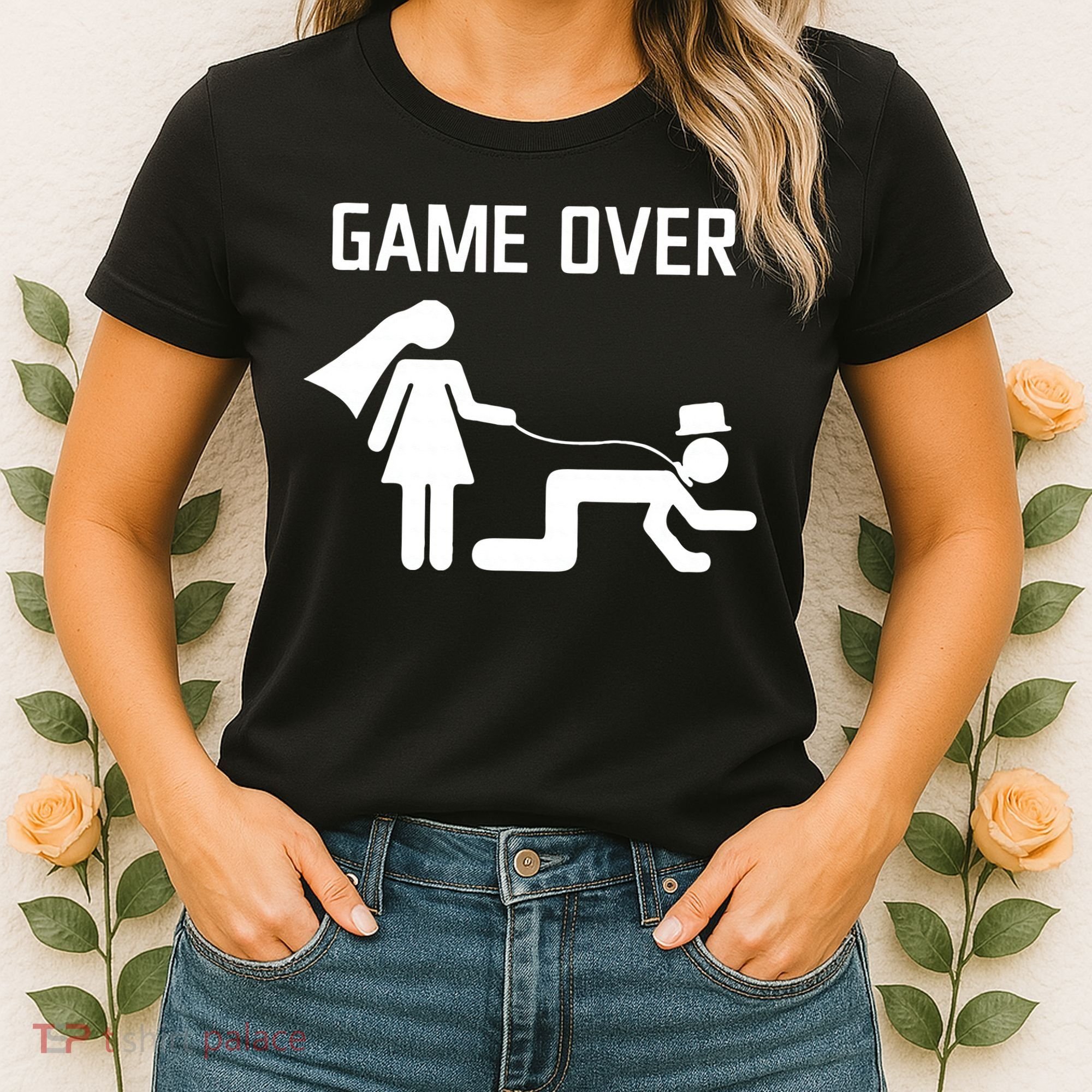 Funny Bride Groom Wedding Bachelor Bachelorette Party Women's T-Shirt