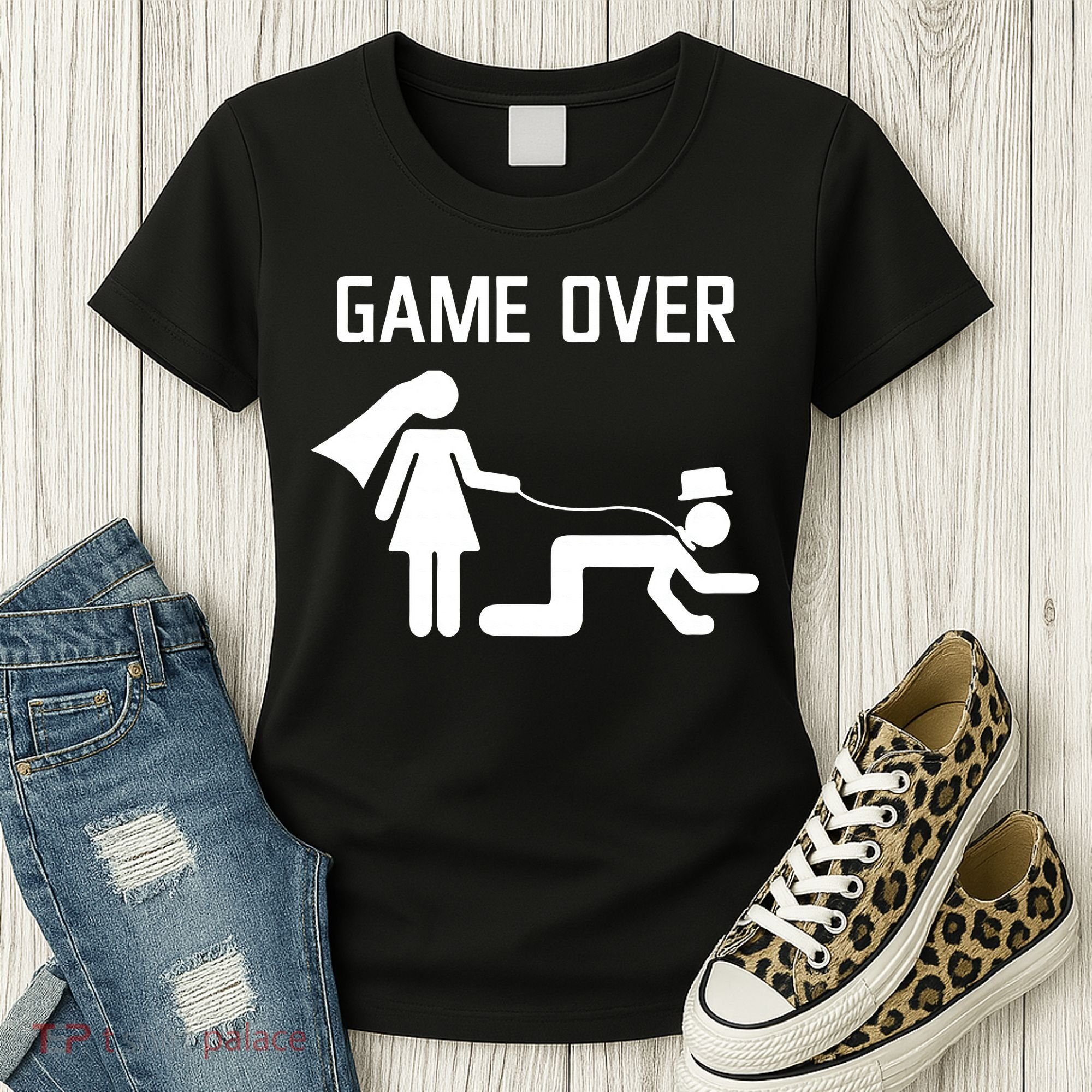 Funny Bride Groom Wedding Bachelor Bachelorette Party Women's T-Shirt