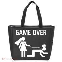 Funny Bride Groom Wedding Bachelor Bachelorette Party Tote Bag thumb 0