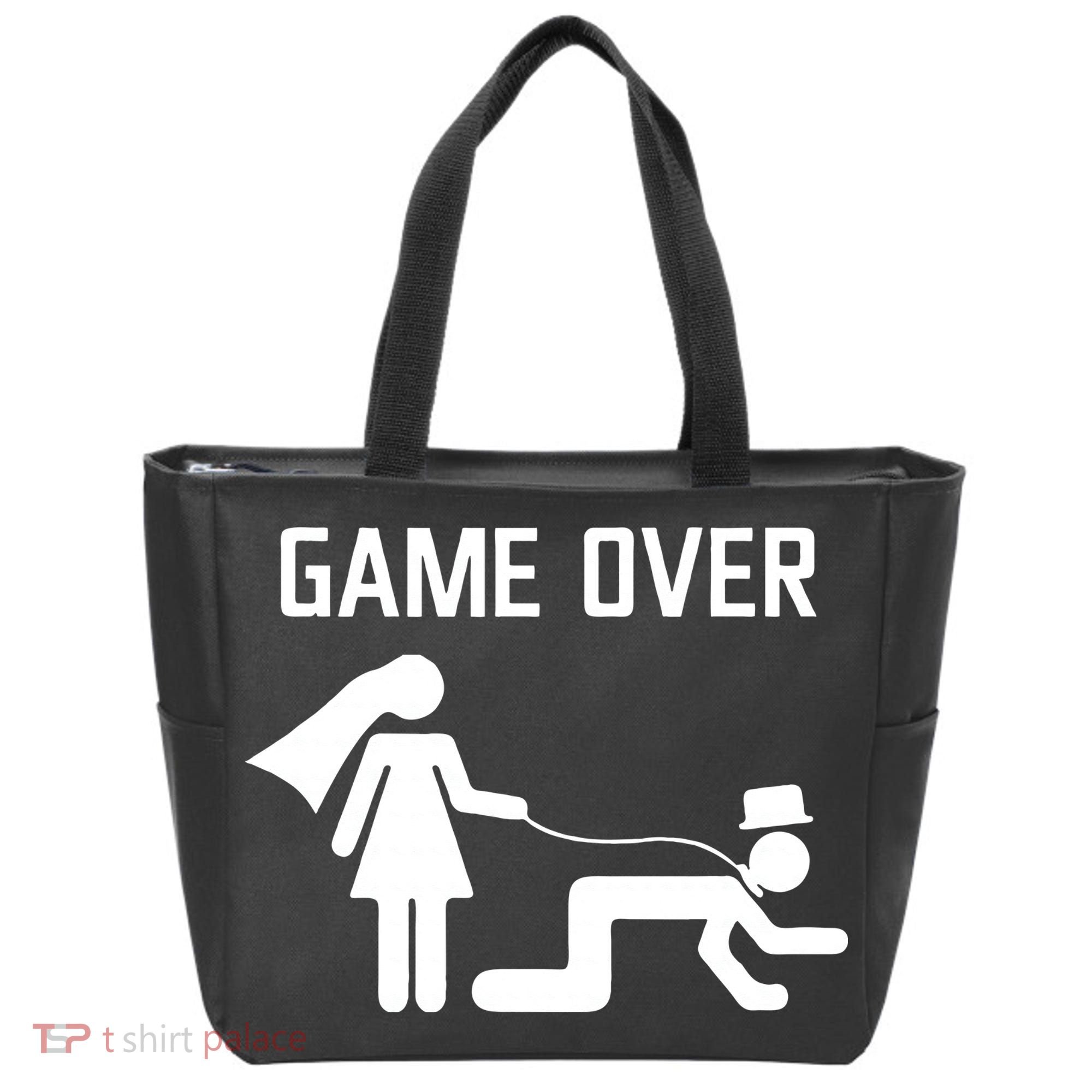 Funny Bride Groom Wedding Bachelor Bachelorette Party Tote Bag