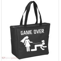 Funny Bride Groom Wedding Bachelor Bachelorette Party Tote Bag thumb 2
