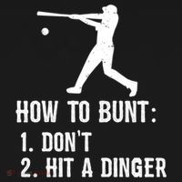 Funny Baseball Hitter Player How To Bunt DonT Hit A Dinger Gift Doggie Tank thumb 4