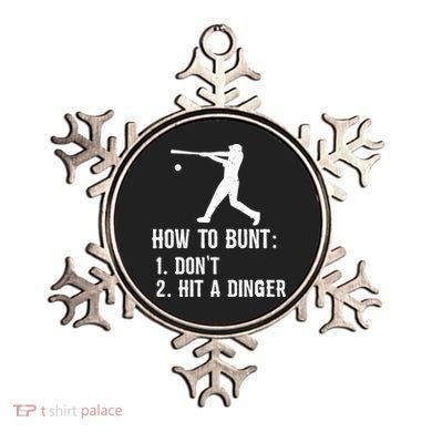 Funny Baseball Hitter Player How To Bunt DonT Hit A Dinger Gift Ornament