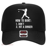Funny Baseball Hitter Player How To Bunt DonT Hit A Dinger Gift Hat thumb 0