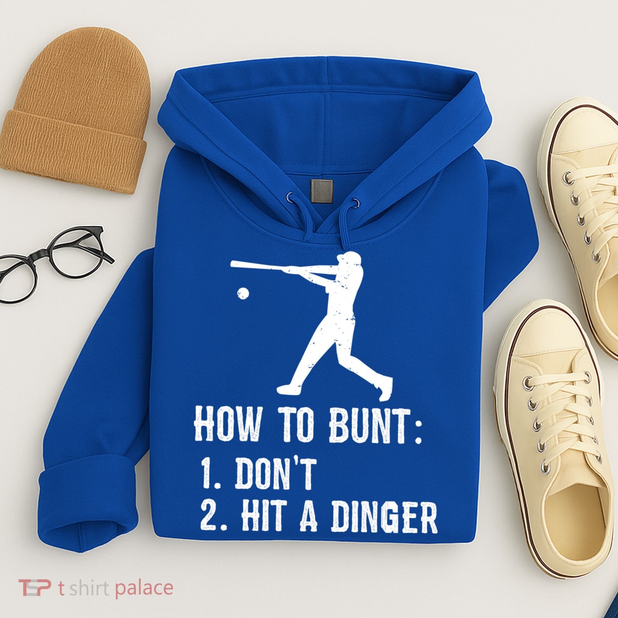 Funny Baseball Hitter Player How To Bunt DonT Hit A Dinger Gift Hoodie