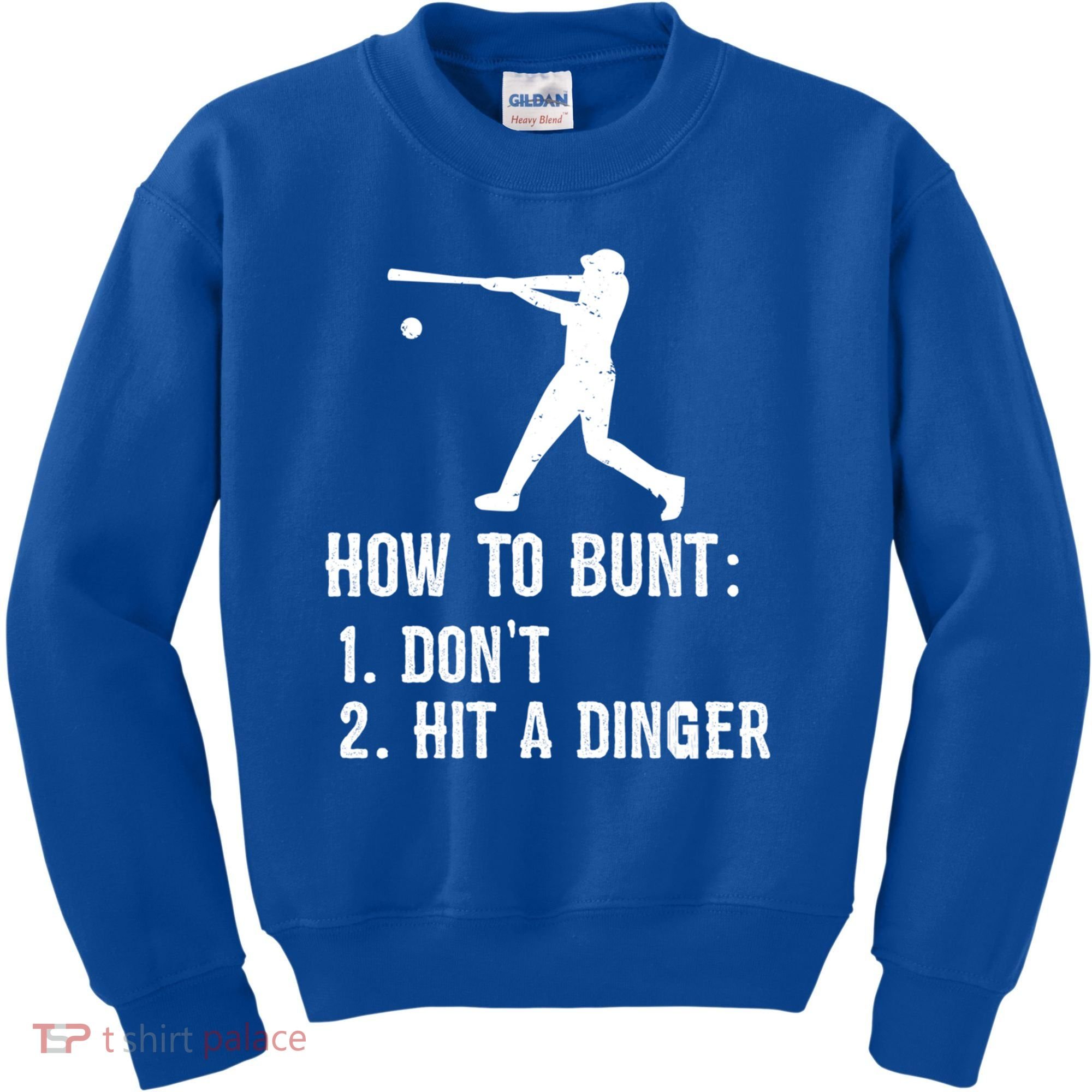 Funny Baseball Hitter Player How To Bunt DonT Hit A Dinger Gift Kids Sweatshirt