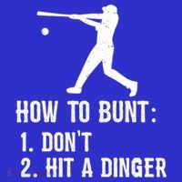 Funny Baseball Hitter Player How To Bunt DonT Hit A Dinger Gift Kids Sweatshirt thumb 2