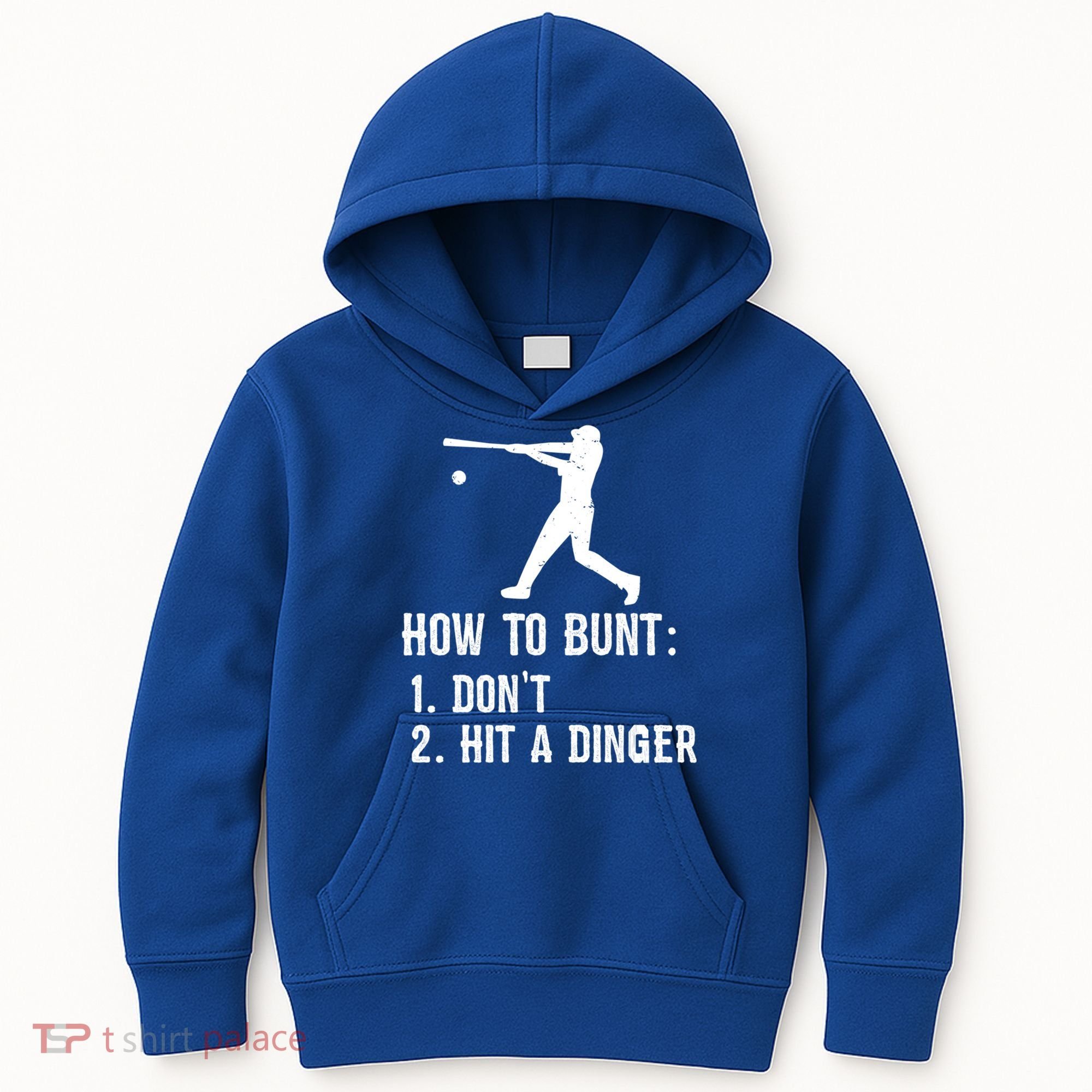 Funny Baseball Hitter Player How To Bunt DonT Hit A Dinger Gift Kids Hoodie