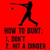 Funny Baseball Hitter Player How To Bunt DonT Hit A Dinger Gift Santa Hat thumb 1