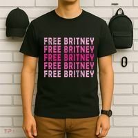 Free Britney Hashtag Vintage Graphic Pop Culture Gift T-Shirt thumb 6
