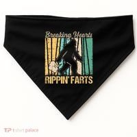 Funny Breaking Hearts Ripping Farts Sasquatch Bigfoot USA-Made Doggie Bandana thumb 0