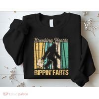 Funny Breaking Hearts Ripping Farts Sasquatch Bigfoot Sweatshirt thumb 2