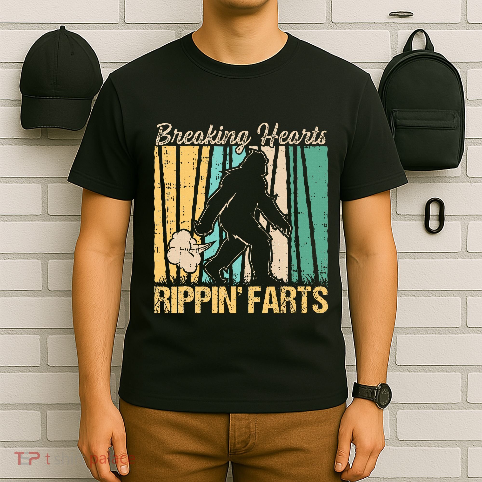 Funny Breaking Hearts Ripping Farts Sasquatch Bigfoot T-Shirt