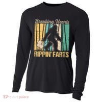 Funny Breaking Hearts Ripping Farts Sasquatch Bigfoot Cooling Performance Long Sleeve Crew thumb 0