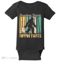 Funny Breaking Hearts Ripping Farts Sasquatch Bigfoot Baby Bodysuit thumb 0
