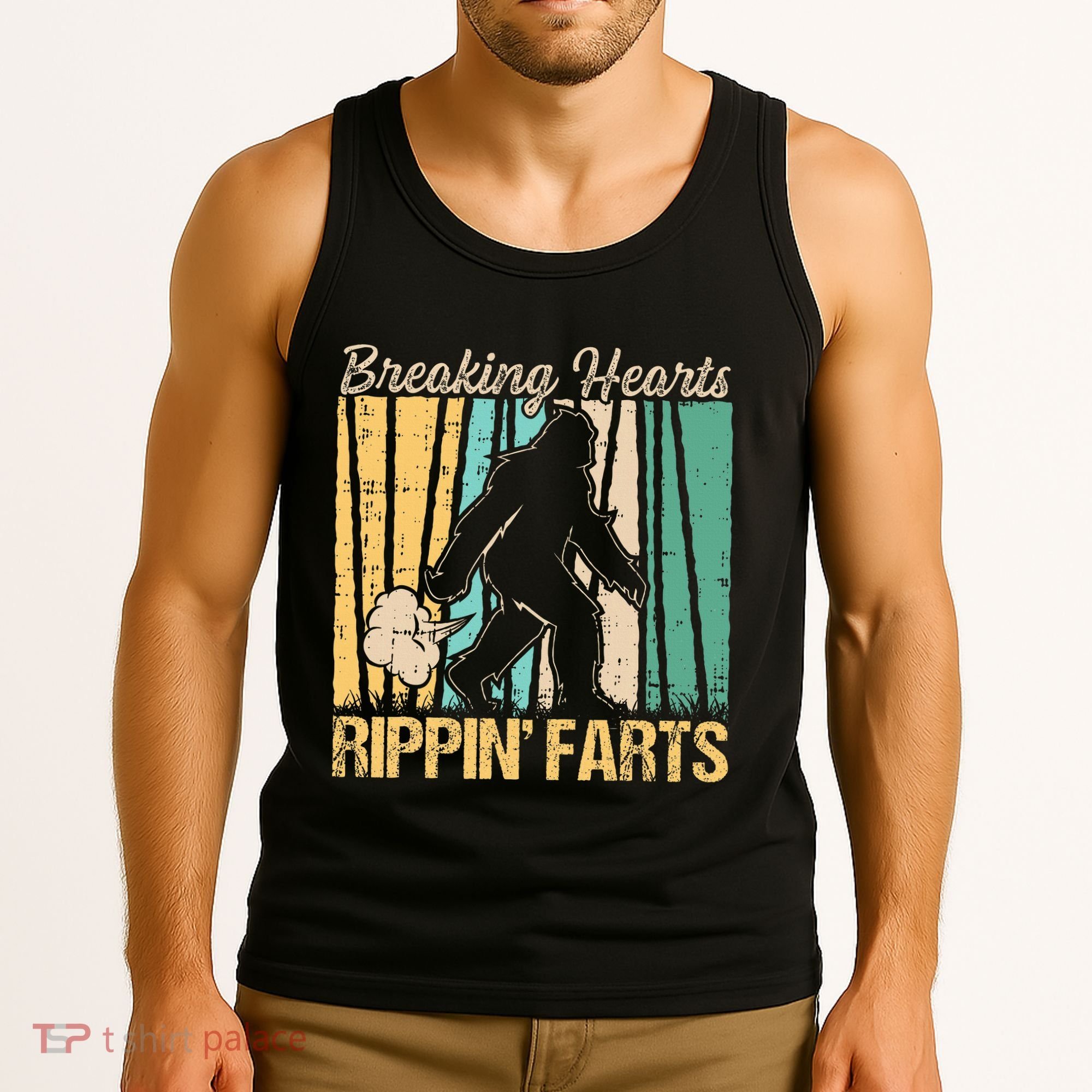 Funny Breaking Hearts Ripping Farts Sasquatch Bigfoot Tank Top