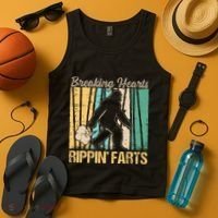Funny Breaking Hearts Ripping Farts Sasquatch Bigfoot Tank Top thumb 4