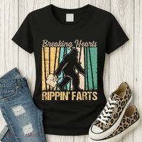 Funny Breaking Hearts Ripping Farts Sasquatch Bigfoot Women's T-Shirt thumb 3