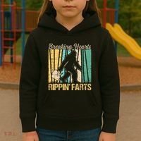 Funny Breaking Hearts Ripping Farts Sasquatch Bigfoot Kids Hoodie thumb 3