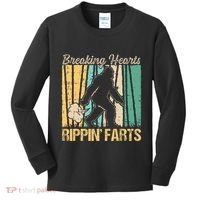 Funny Breaking Hearts Ripping Farts Sasquatch Bigfoot Kids Long Sleeve Shirt thumb 0