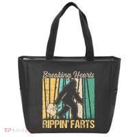 Funny Breaking Hearts Ripping Farts Sasquatch Bigfoot Tote Bag thumb 0