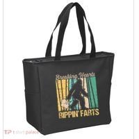Funny Breaking Hearts Ripping Farts Sasquatch Bigfoot Tote Bag thumb 2