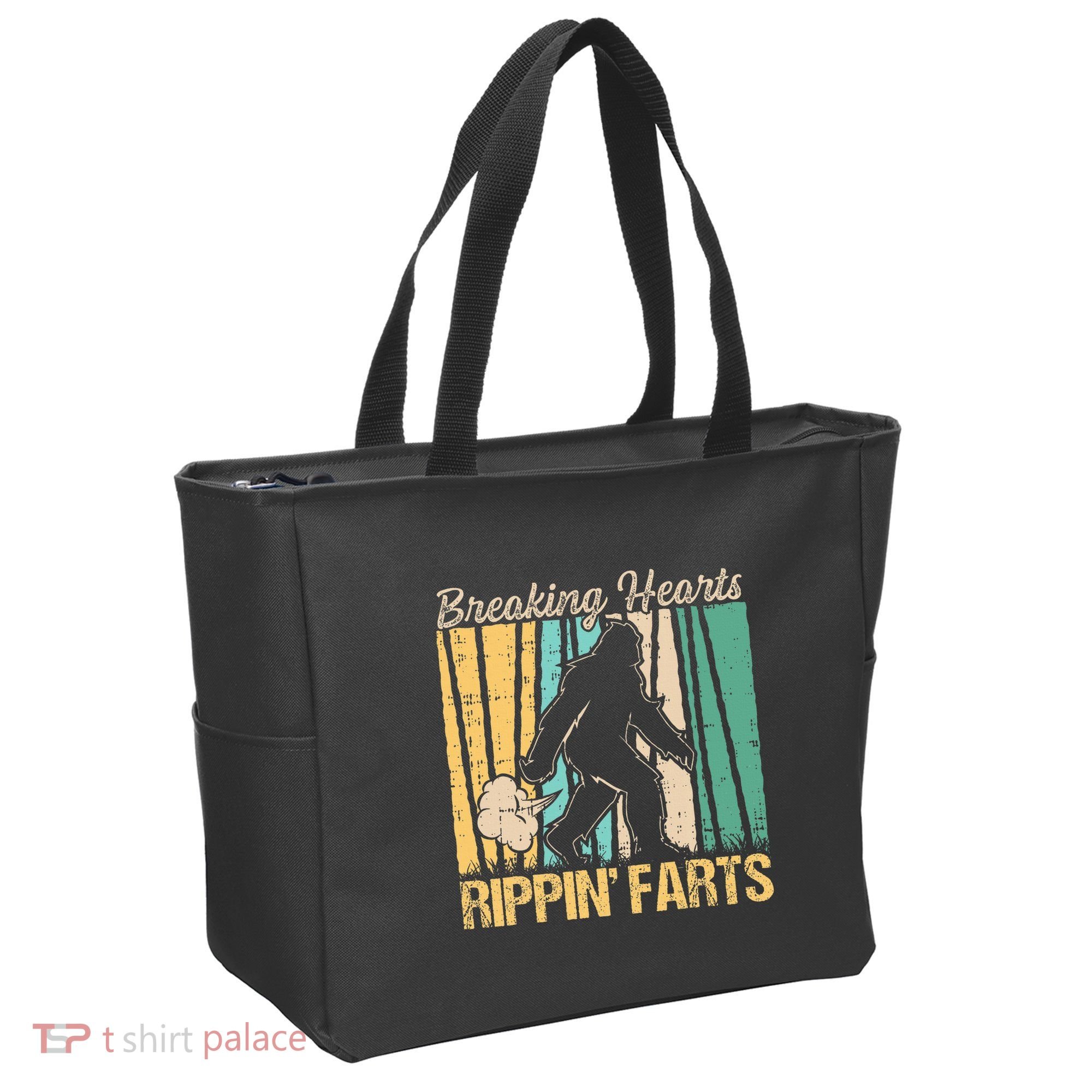 Funny Breaking Hearts Ripping Farts Sasquatch Bigfoot Tote Bag