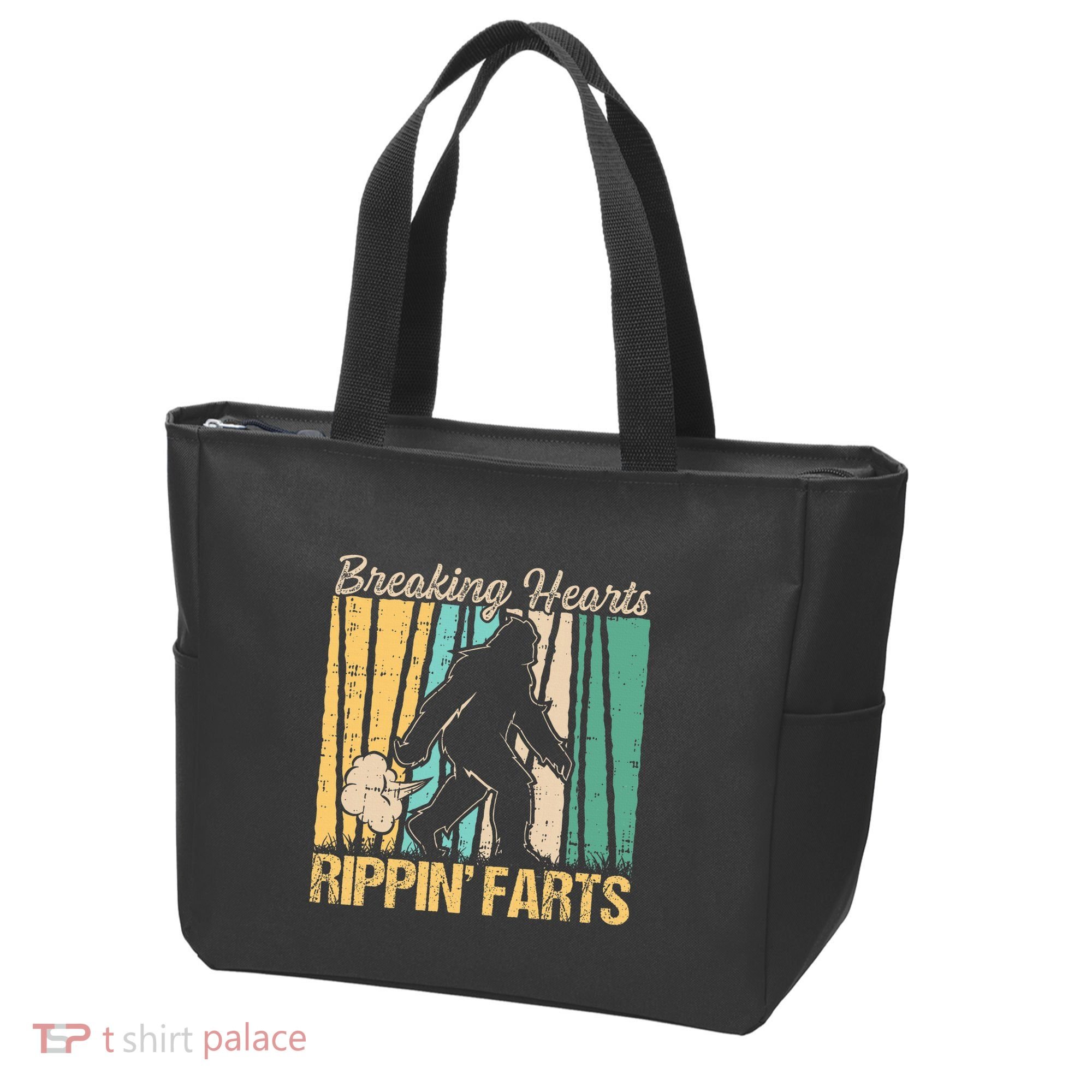 Funny Breaking Hearts Ripping Farts Sasquatch Bigfoot Tote Bag
