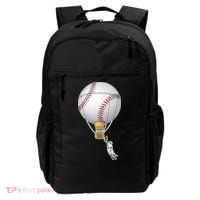 Funny Baseball Hot Air Balloon Baseball Catcher Backpack thumb 0