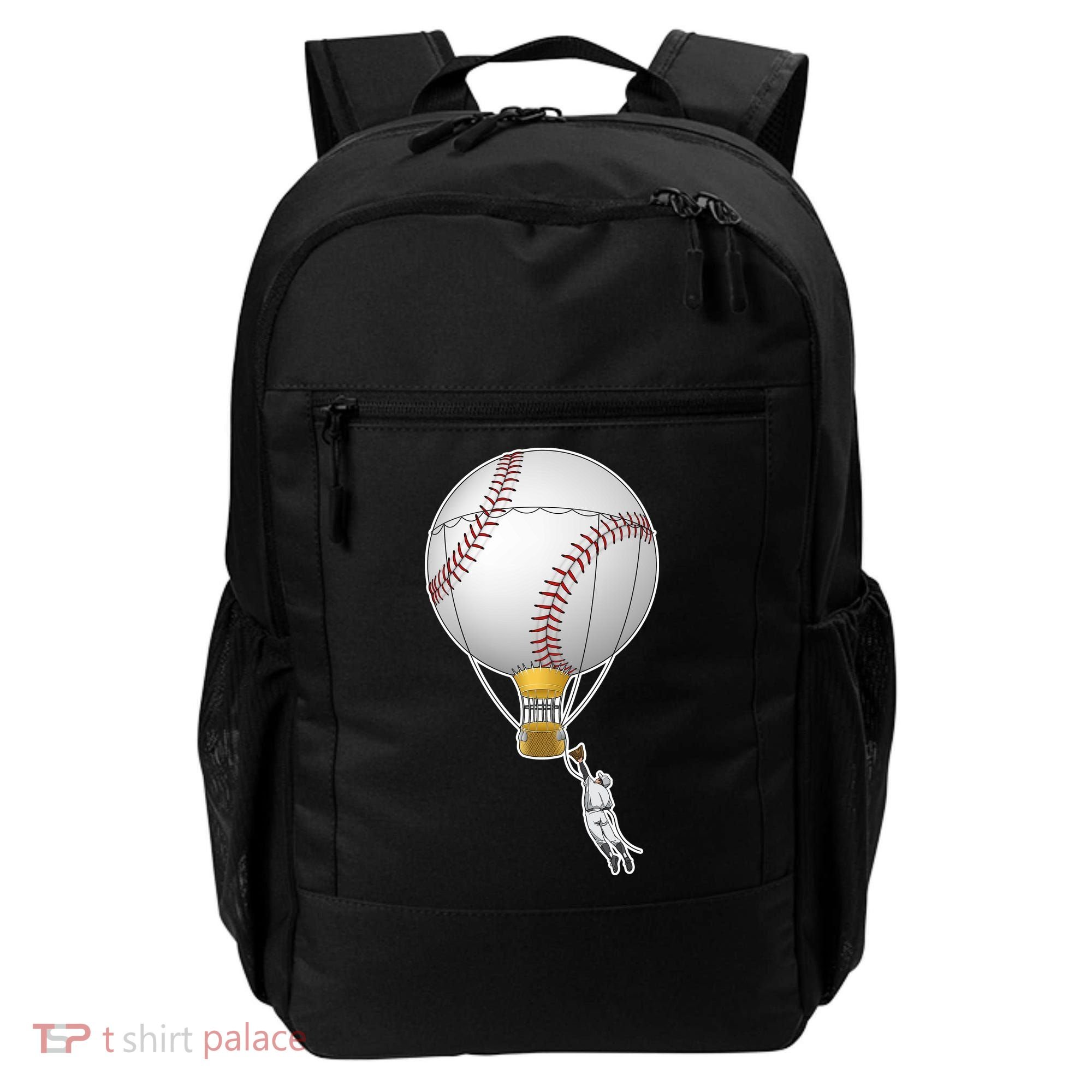 Funny Baseball Hot Air Balloon Baseball Catcher Backpack
