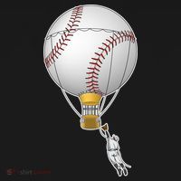 Funny Baseball Hot Air Balloon Baseball Catcher Toddler Hoodie thumb 2