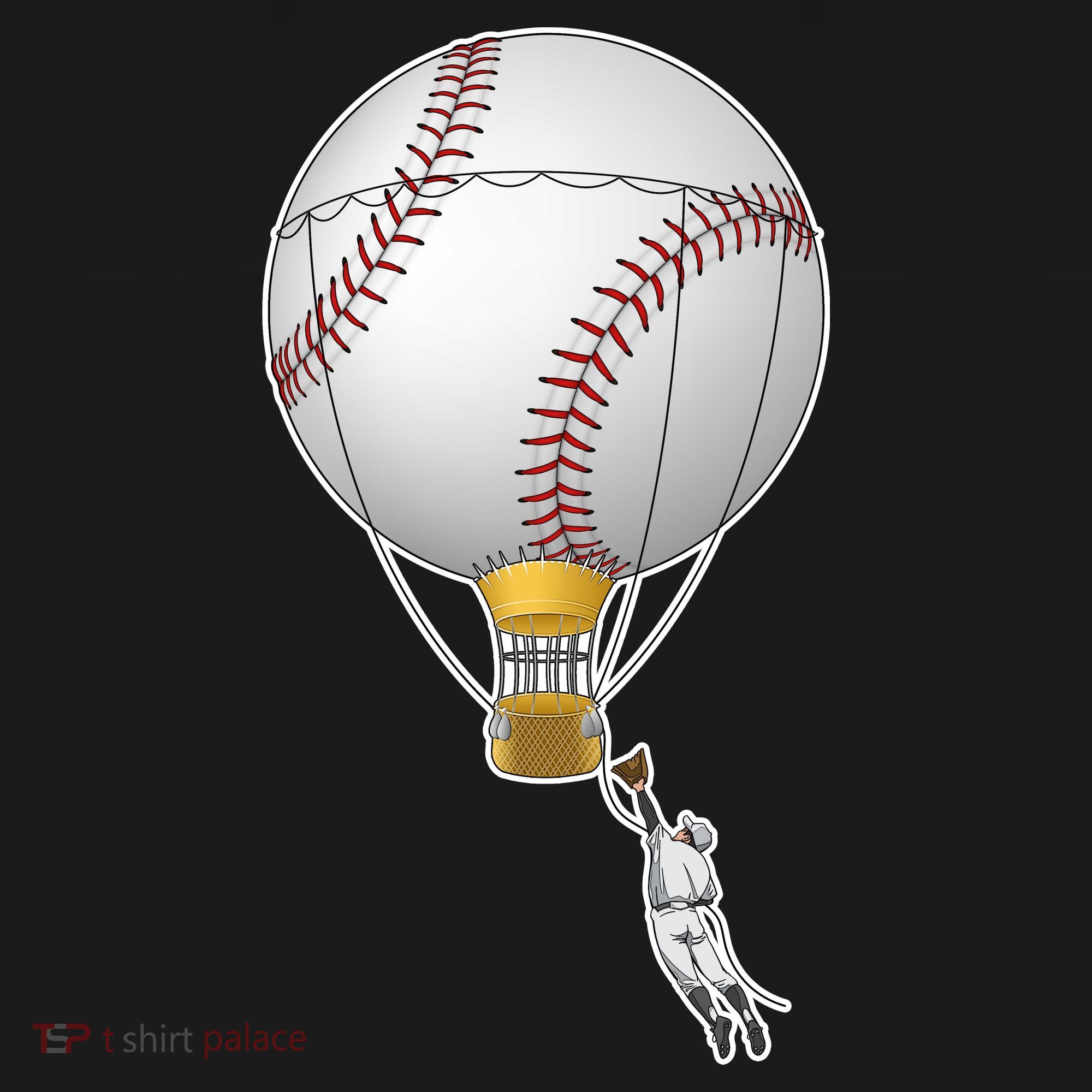 Funny Baseball Hot Air Balloon Baseball Catcher Toddler Hoodie