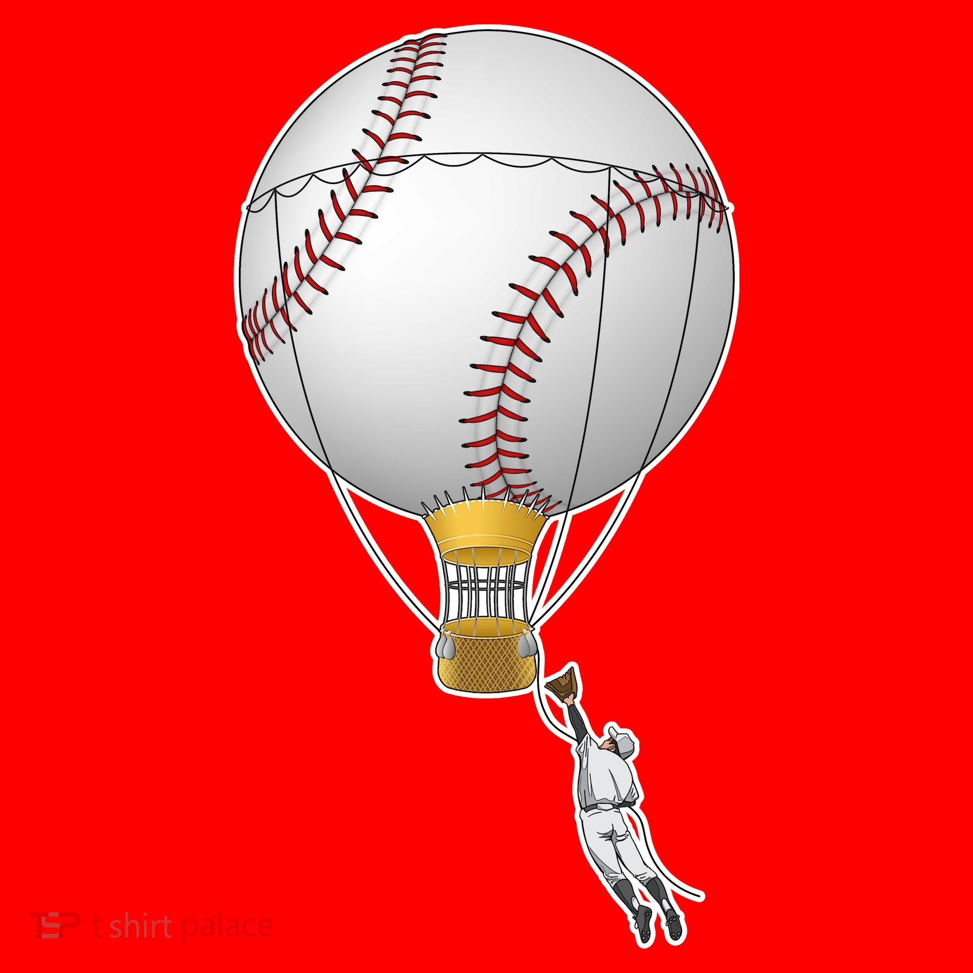 Funny Baseball Hot Air Balloon Baseball Catcher Santa Hat
