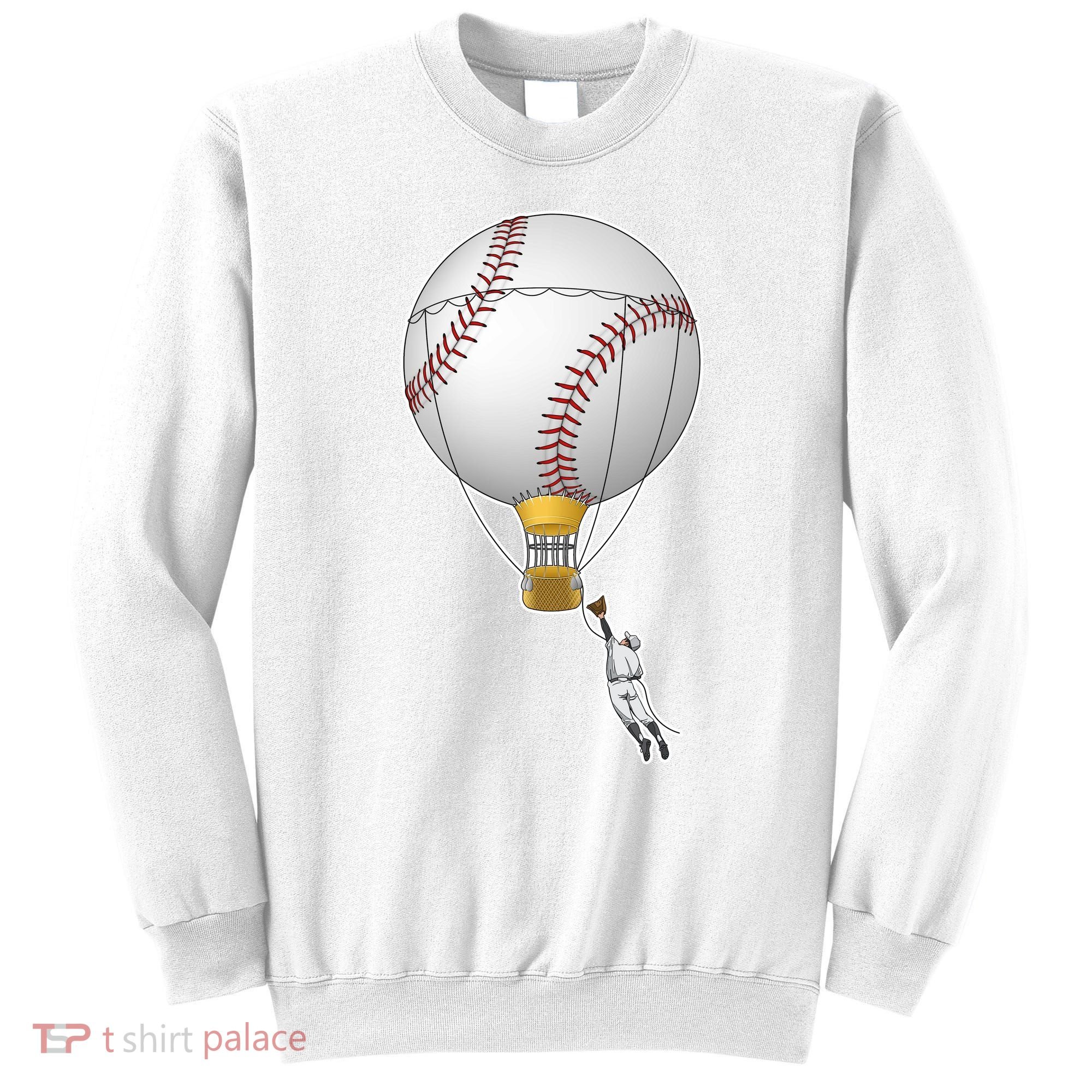 Funny Baseball Hot Air Balloon Baseball Catcher Sweatshirt