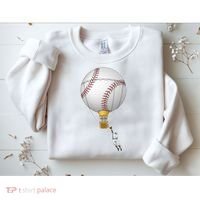 Funny Baseball Hot Air Balloon Baseball Catcher Sweatshirt thumb 2