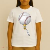 Funny Baseball Hot Air Balloon Baseball Catcher T-Shirt thumb 4