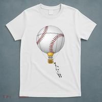 Funny Baseball Hot Air Balloon Baseball Catcher T-Shirt thumb 5