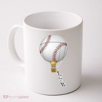 Funny Baseball Hot Air Balloon Baseball Catcher Coffee Mug thumb 0