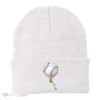 Funny Baseball Hot Air Balloon Baseball Catcher Beanie thumb 0
